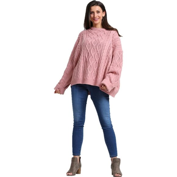 Women's Sparkle Knit Sweater Plus Size Sequin Pullover Cozy Winter Top - Picture 5 of 7